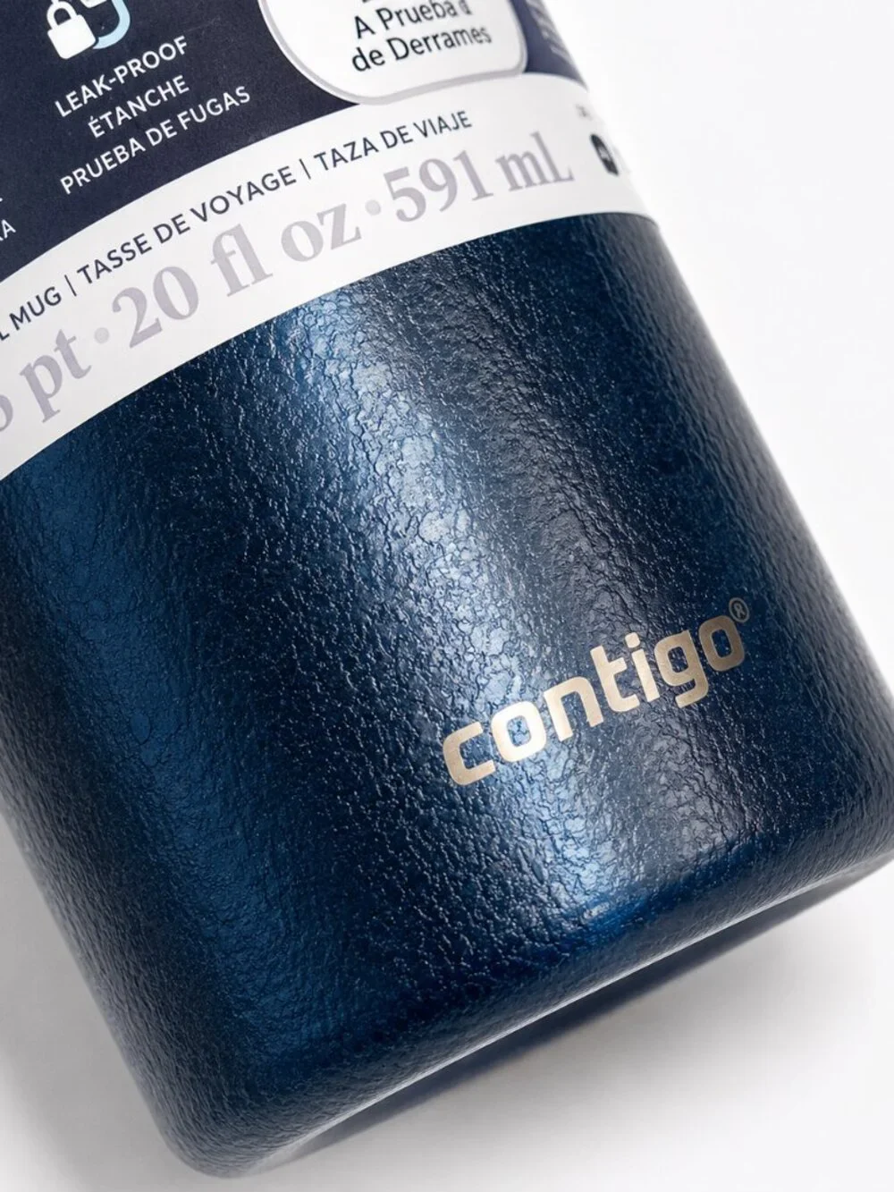 CONTIGO Travel Mug 20 oz AUTOSEAL WEST LOOP 3 STAINLESS Frosty Crystal Blue